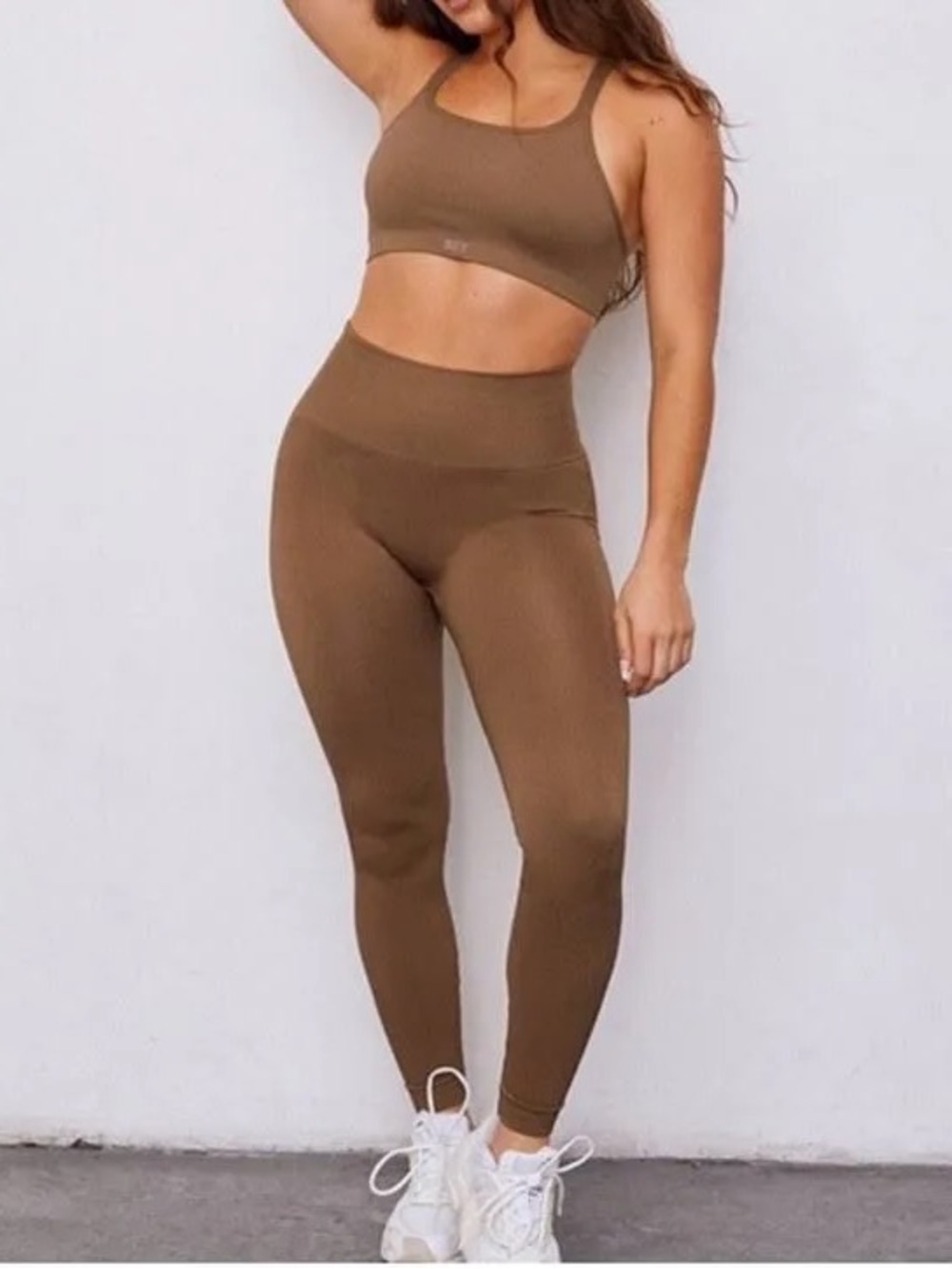 SET Active Seamless Sculptflex Leggings size women’s S Taupe colored